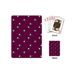 Pink Flowers Magenta Big Playing Cards (mini)  by snowwhitegirl