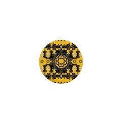 Ornate Circulate Is Festive In A Flower Wreath Decorative 1  Mini Buttons by pepitasart