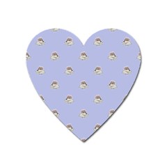 Monster Rats Hand Draw Illustration Pattern Heart Magnet by dflcprints