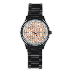 Multicolored Geometric Pattern  Stainless Steel Round Watch by dflcprints