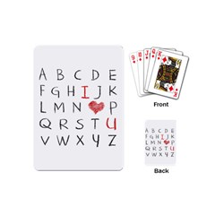 Love Alphabet Playing Cards (mini)  by Valentinaart