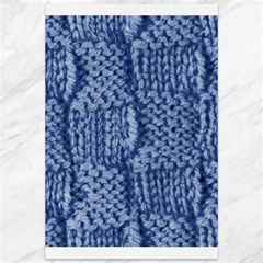Knitted Wool Square Blue Canvas 12  X 18   by snowwhitegirl