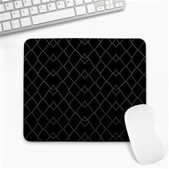 Black And White Grid Pattern Large Mousepads by dflcprints
