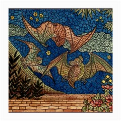 Bats Cubism Mosaic Vintage Medium Glasses Cloth by Nexatart