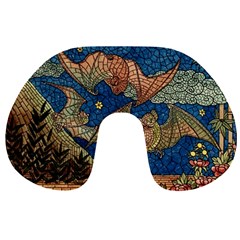 Bats Cubism Mosaic Vintage Travel Neck Pillows by Nexatart