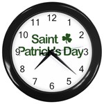  St. Patricks day  Wall Clocks (Black) Front