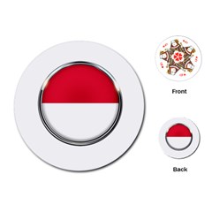 Monaco Or Indonesia Country Nation Nationality Playing Cards (round)  by Nexatart