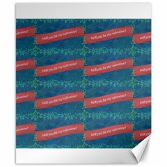 Valentine Day Pattern Canvas 8  X 10  by dflcprints