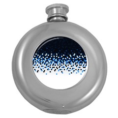 Flat Tech Camouflage Reverse Blue Round Hip Flask (5 Oz) by jumpercat