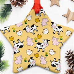 The Farm Pattern Ornament (star) by Valentinaart
