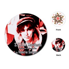 Valerie Solanas Playing Cards (round)  by Valentinaart