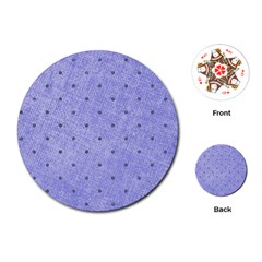 Dot Blue Playing Cards (round)  by snowwhitegirl