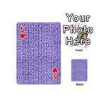 Knitted Wool Lilac Playing Cards 54 (Mini)  Front - Heart5