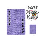 Knitted Wool Lilac Playing Cards 54 (Mini)  Front - Joker1