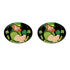 St  Patricks Day Cufflinks (oval) by Valentinaart