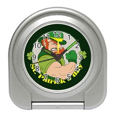 St  Patricks Day Travel Alarm Clocks by Valentinaart