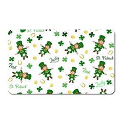 St Patricks Day Pattern Magnet (rectangular) by Valentinaart