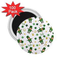 St Patricks Day Pattern 2 25  Magnets (100 Pack)  by Valentinaart