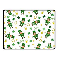 St Patricks Day Pattern Double Sided Fleece Blanket (small)  by Valentinaart