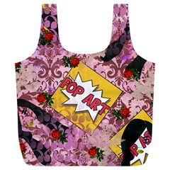Red Retro Pop Full Print Recycle Bags (l)  by snowwhitegirl