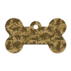 Operation Desert Cat Camouflage Catmouflage Dog Tag Bone (two Sides) by PodArtist