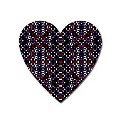 Futuristic Geometric Pattern Heart Magnet by dflcprints