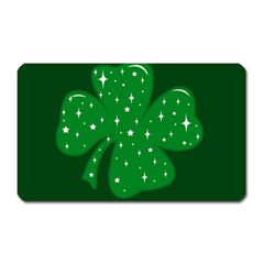 Sparkly Clover Magnet (rectangular) by Valentinaart