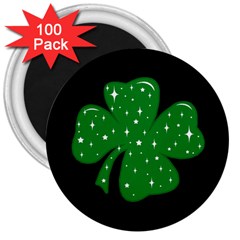 Sparkly Clover 3  Magnets (100 Pack) by Valentinaart