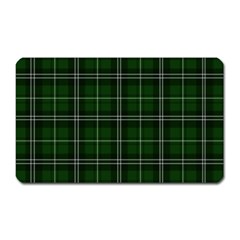 Green Plaid Pattern Magnet (rectangular) by Valentinaart
