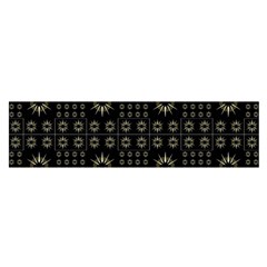 Dark Ethnic Stars Motif Pattern Satin Scarf (oblong) by dflcprints