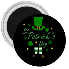 St Patricks Leprechaun 3  Magnets by Valentinaart