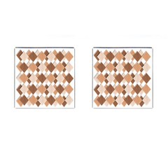 Fabric Texture Geometric Cufflinks (square) by Nexatart