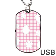 Easter Patches  Dog Tag Usb Flash (two Sides) by Valentinaart