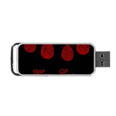 Easter Eggs Portable Usb Flash (one Side) by Valentinaart