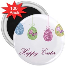 Easter Eggs 3  Magnets (100 Pack) by Valentinaart