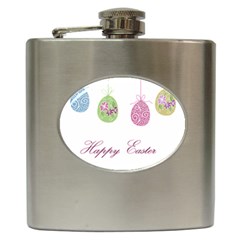 Easter Eggs Hip Flask (6 Oz) by Valentinaart