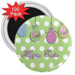Easter Eggs 3  Magnets (100 Pack) by Valentinaart