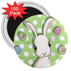 Easter Bunny  3  Magnets (100 Pack) by Valentinaart