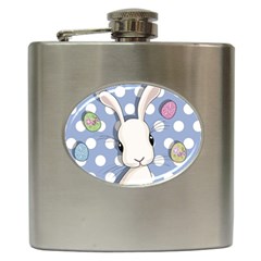 Easter Bunny  Hip Flask (6 Oz) by Valentinaart