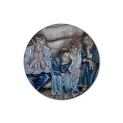 The Nobodies Rubber Coaster (round)  by redmaidenart