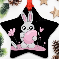 Easter Bunny  Star Ornament (two Sides) by Valentinaart