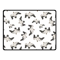 Birds Pattern Photo Collage Fleece Blanket (small) by dflcprints