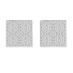 Black And White Ethnic Geometric Pattern Cufflinks (Square) Front(Pair)