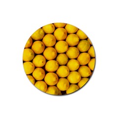 Lemons 2 Rubber Round Coaster (4 Pack)  by trendistuff