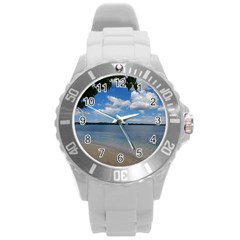 Isla Puerto Rico Round Plastic Sport Watch (l) by StarvingArtisan