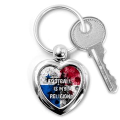 Football Is My Religion Key Chains (heart)  by Valentinaart