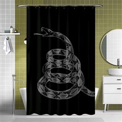 Gadsden Flag Don t Tread On Me Shower Curtain 48  X 72  (small)  by snek