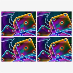 3d Cube Dice Neon Belt Buckles by Sapixe