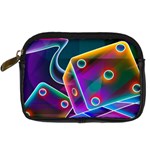 3d Cube Dice Neon Digital Camera Cases Front