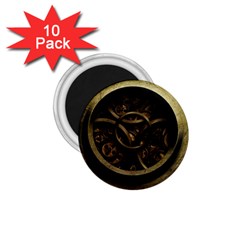 Abstract Steampunk Textures Golden 1 75  Magnets (10 Pack)  by Sapixe